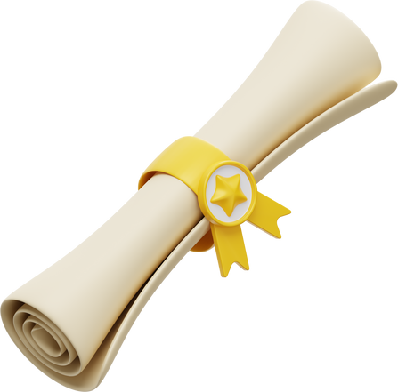 Certificate Scroll 3D Icon